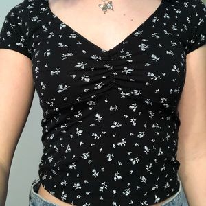 Navy floral Gia brandy Melville top